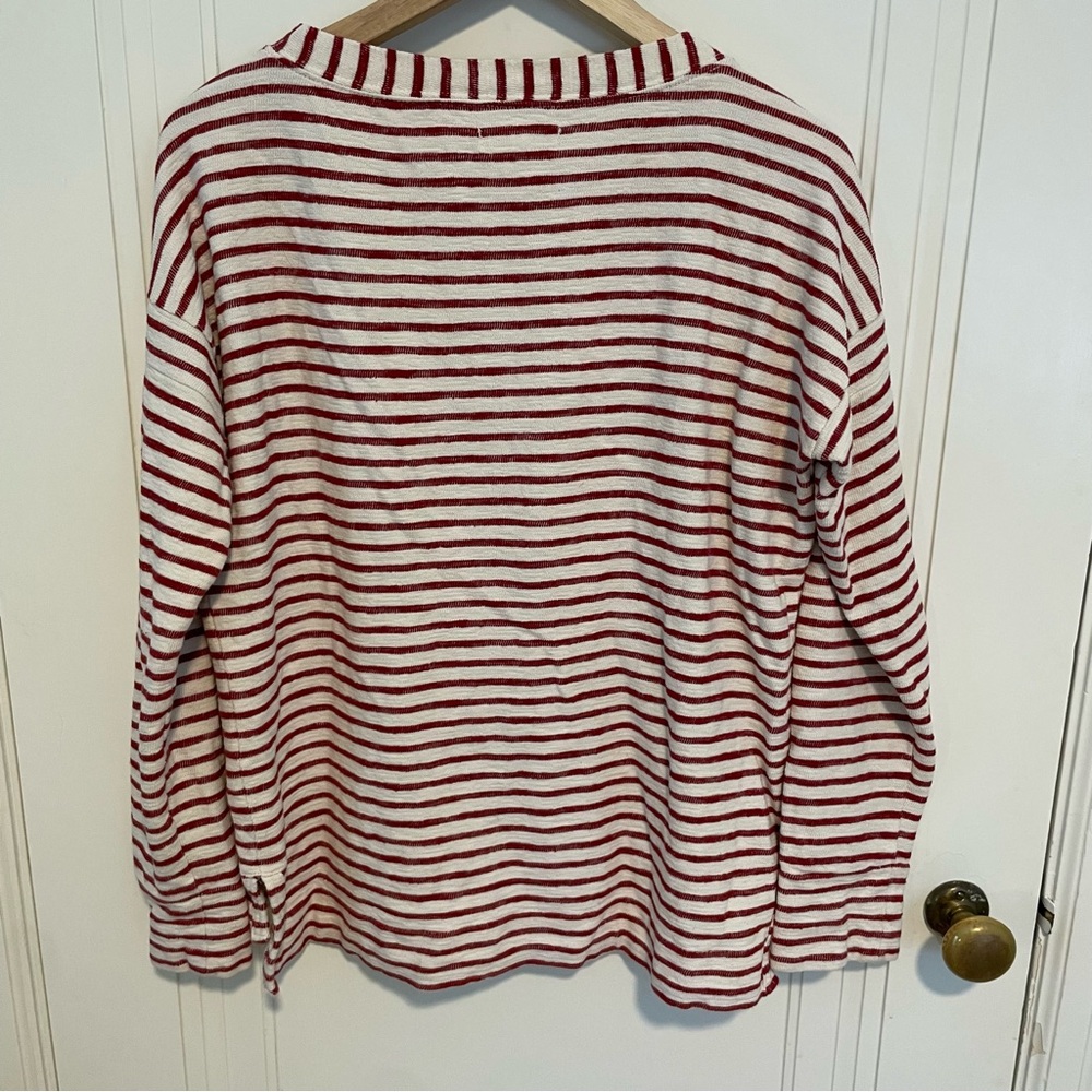 Madewell Striped Knit Sweater Red and White Candy Cane Holiday‎ - Picture 3 of 4